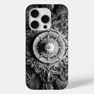 Minimalist Black and White Modern Monogram Case-Ma iPhone 15 Pro Case