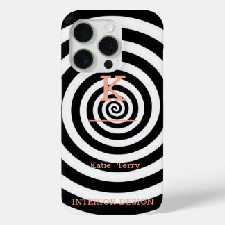 Minimalist Black and White Modern Monogram Case-Ma iPhone 15 Pro Case