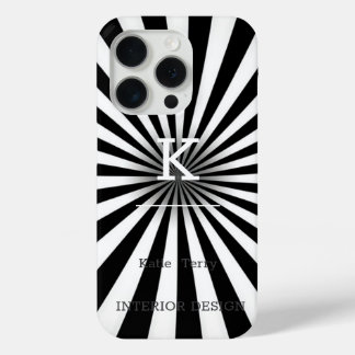 Minimalist Black and White Modern Monogram Case-Ma iPhone 15 Pro Case