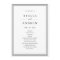 Minimalist Black and White Modern Wedding Program