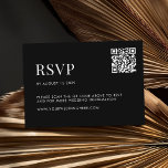 Minimalist Black and White Modern Wedding RSVP Card<br><div class="desc">Modern wedding rsvp cards with minimalist typography design in black and white colour.</div>