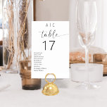 Minimalist Black and White Modern Wedding Table Number<br><div class="desc">Elevate your wedding reception decor with our Minimalist Black and White Modern Wedding Table Numbers, a sleek and stylish addition that seamlessly blends contemporary design with timeless elegance. Each table number in this collection features a minimalist black and white colour scheme, exuding sophistication and versatility to complement any wedding theme...</div>