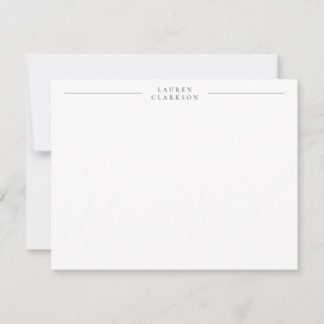 Minimalist Black and White Note Card (Front)