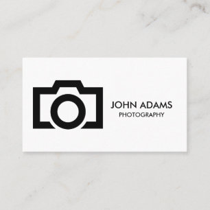 Minimalist Black and White Photography Business Card