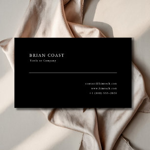 Minimalist Black and White Professional Business Card