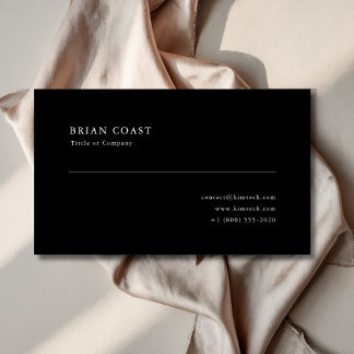 Minimalist Black and White Professional Business Card