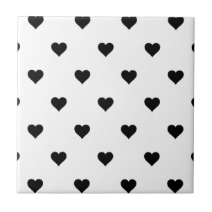 Minimalist Black and White Romantic Decor Couple Tile