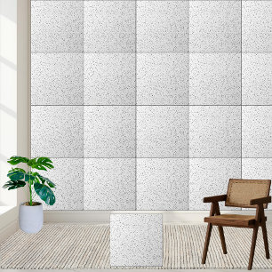 Minimalist Black and White Speckled Tile