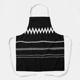 Minimalist Black and White Striped Apron – Unisex