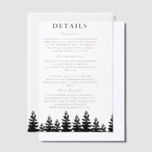 Minimalist Black and White Summer Wedding Details Vellum Invitations