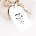 Minimalist Black and White Wedding Gift Tags<br><div class="desc">This minimalist black and white wedding gift tags is perfect for a rustic wedding celebration. The design features a beautiful  black font in a white background to embellish your event.</div>