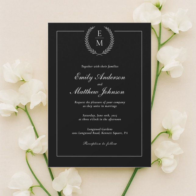 Minimalist Black And White Wedding Invitation (Creator Uploaded)
