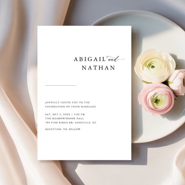 Minimalist Black and White Wedding Invitation (Creator Uploaded)