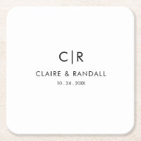 Minimalist Black and White Wedding
