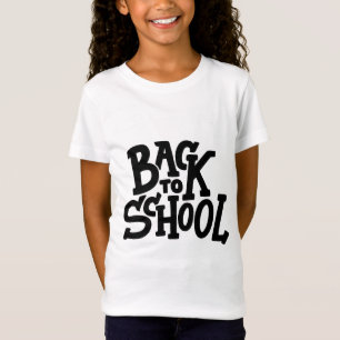Minimalist Black Back to School Typographic T-Shirt