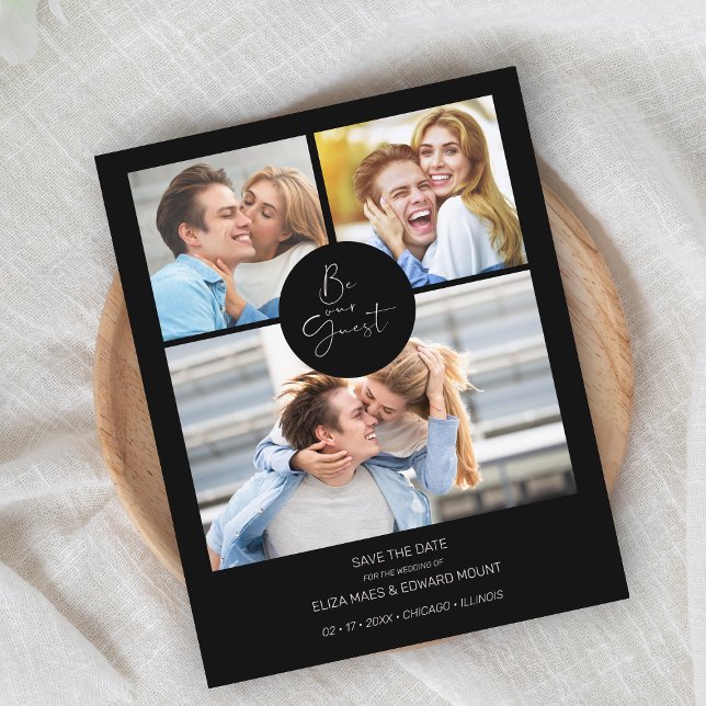 Minimalist Black Be our Guest 3 Photos Wedding (Creator Uploaded)