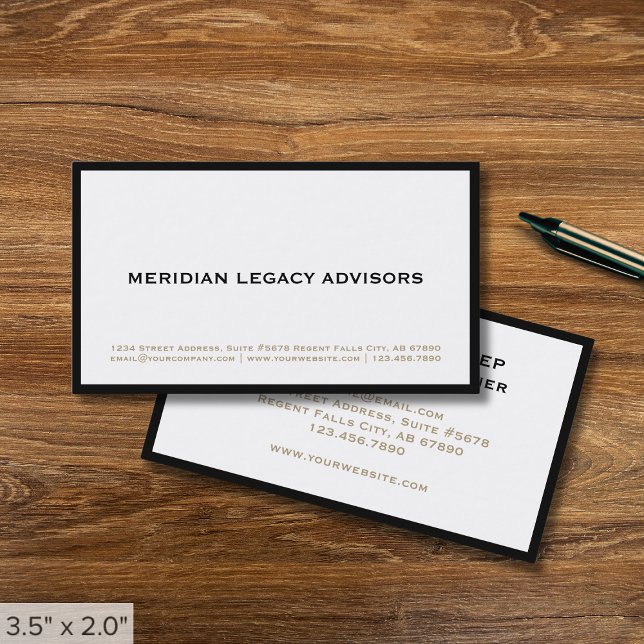 Minimalist Black Border Business Card (Creator Uploaded)