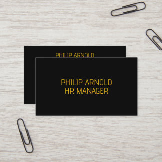 Minimalist Black Business Card