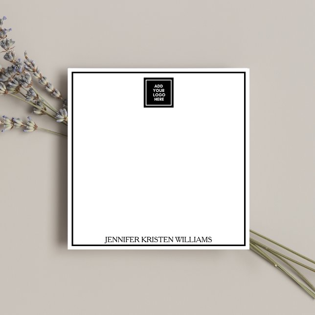 Minimalist Black Business Logo Personalized  Card (Creator Uploaded)