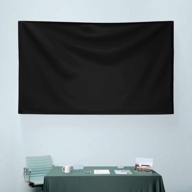 Minimalist Black Cat Silhouette  Banner (Tradeshow)