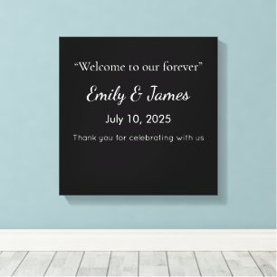 Minimalist Black Cat Silhouette  Canvas Print