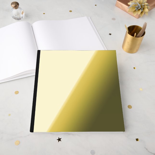 Minimalist Black Cat Silhouette  Guest Book (Front Open)