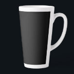 Minimalist Black Cat Silhouette  Latte Mug<br><div class="desc">Stylish black cat silhouette in minimalist style – perfect for Halloween, pet lovers, and chic everyday gifts. Add a touch of mysterious charm and feline elegance to your lifestyle with this minimalist black cat silhouette design. Featuring a sleek and sophisticated illustration of a black cat in profile, this versatile artwork...</div>