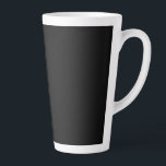 Minimalist Black Cat Silhouette  Latte Mug<br><div class="desc">Stylish black cat silhouette in minimalist style – perfect for Halloween, pet lovers, and chic everyday gifts. Add a touch of mysterious charm and feline elegance to your lifestyle with this minimalist black cat silhouette design. Featuring a sleek and sophisticated illustration of a black cat in profile, this versatile artwork...</div>