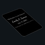 Minimalist Black Cat Silhouette  Magnet<br><div class="desc">Stylish black cat silhouette in minimalist style – perfect for Halloween, pet lovers, and chic everyday gifts. Add a touch of mysterious charm and feline elegance to your lifestyle with this minimalist black cat silhouette design. Featuring a sleek and sophisticated illustration of a black cat in profile, this versatile artwork...</div>