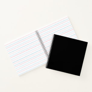 Minimalist Black Cat Silhouette Notebook