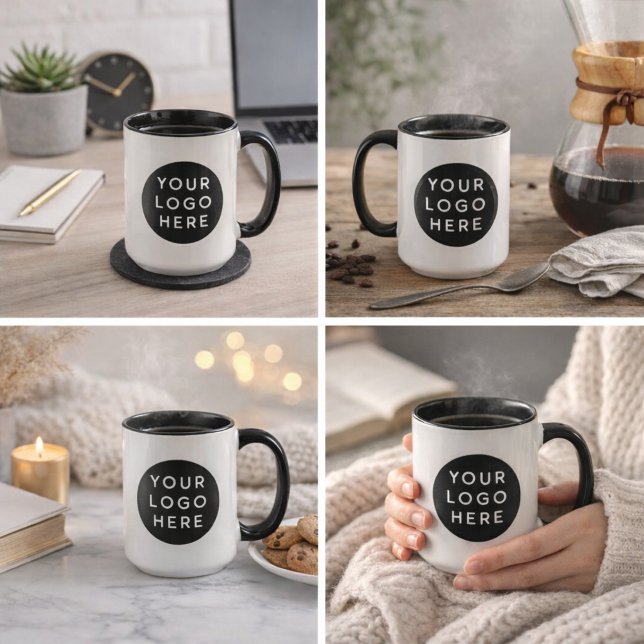 Minimalist Black Circle Logo Modern Brand Design Mug (Minimalist Black Circle Logo Modern Brand Design Mug)