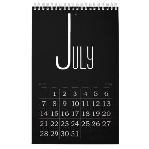 Minimalist Black color Calendar