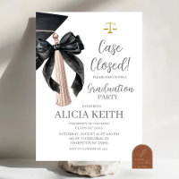 Minimalist Black Coquette Tassel LAW Graduation pa