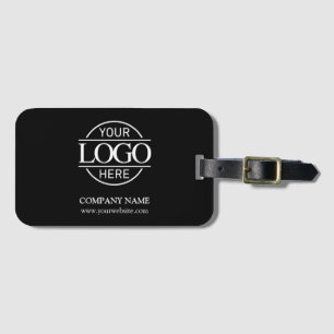 Minimalist Black Corporate Company Business Logo Luggage Tag