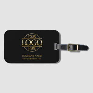 Minimalist Black Corporate Company Business Logo Luggage Tag