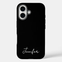 Minimalist Black Custom Name Signature Script 
