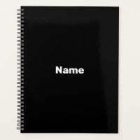 Minimalist black custom name text monogram year
