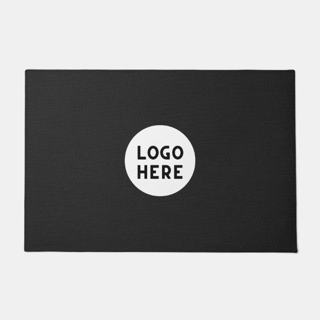 Minimalist Black Doormat - Add Logo (Front)
