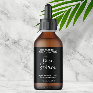 Minimalist Black Dropper Bottle Label