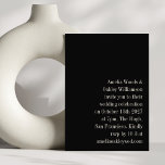 Minimalist Black Elegant Stylish Modern Wedding Invitation<br><div class="desc">Minimalist Stylish Black Elegant Modern Wedding Invitation</div>