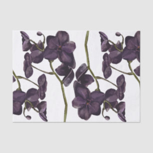 Minimalist Black Floral Tissue Paper