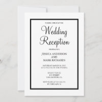 Minimalist Black Frame Wedding Reception 