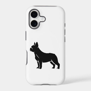 Minimalist Black French Bulldog Silhouette on