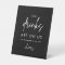 Minimalist Black Funny Wedding Open Bar Sign
