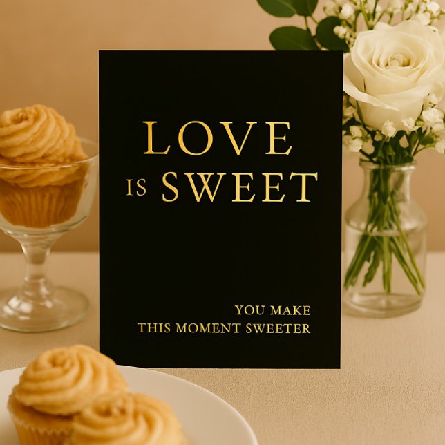Minimalist Black & Gold Dessert Table Sign Foil (Creator Uploaded)