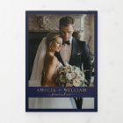 Minimalist Black Gold Photo QR Code RSVP wedding 