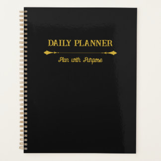 Minimalist Black Gold Planner