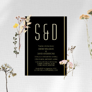 Minimalist Black Golden Simple 