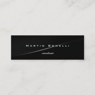 Minimalist Black Grey Light Skinny Business Card
