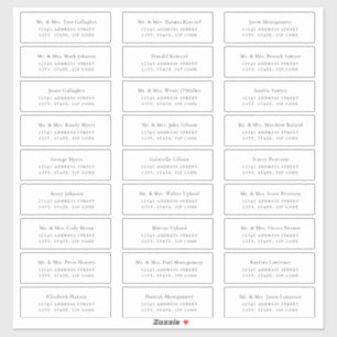 Minimalist Black Guest Address Labels